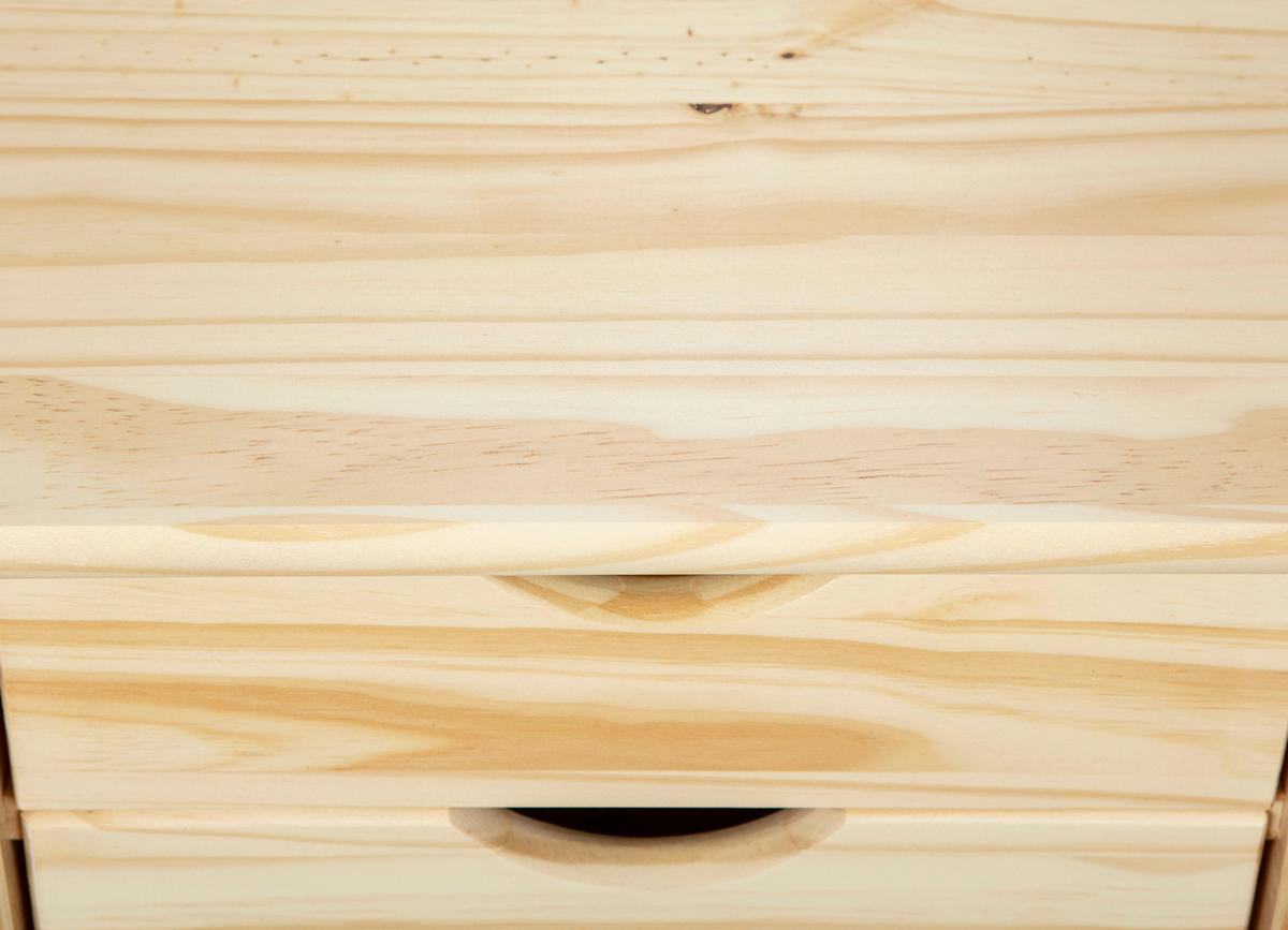 Rollcontainer Holz Massiv Kiefer Natur Nils 35x66x39 Cm - Kieferfarben, Basics, Holz/Kunststoff (35/66/39cm) - MID.YOU