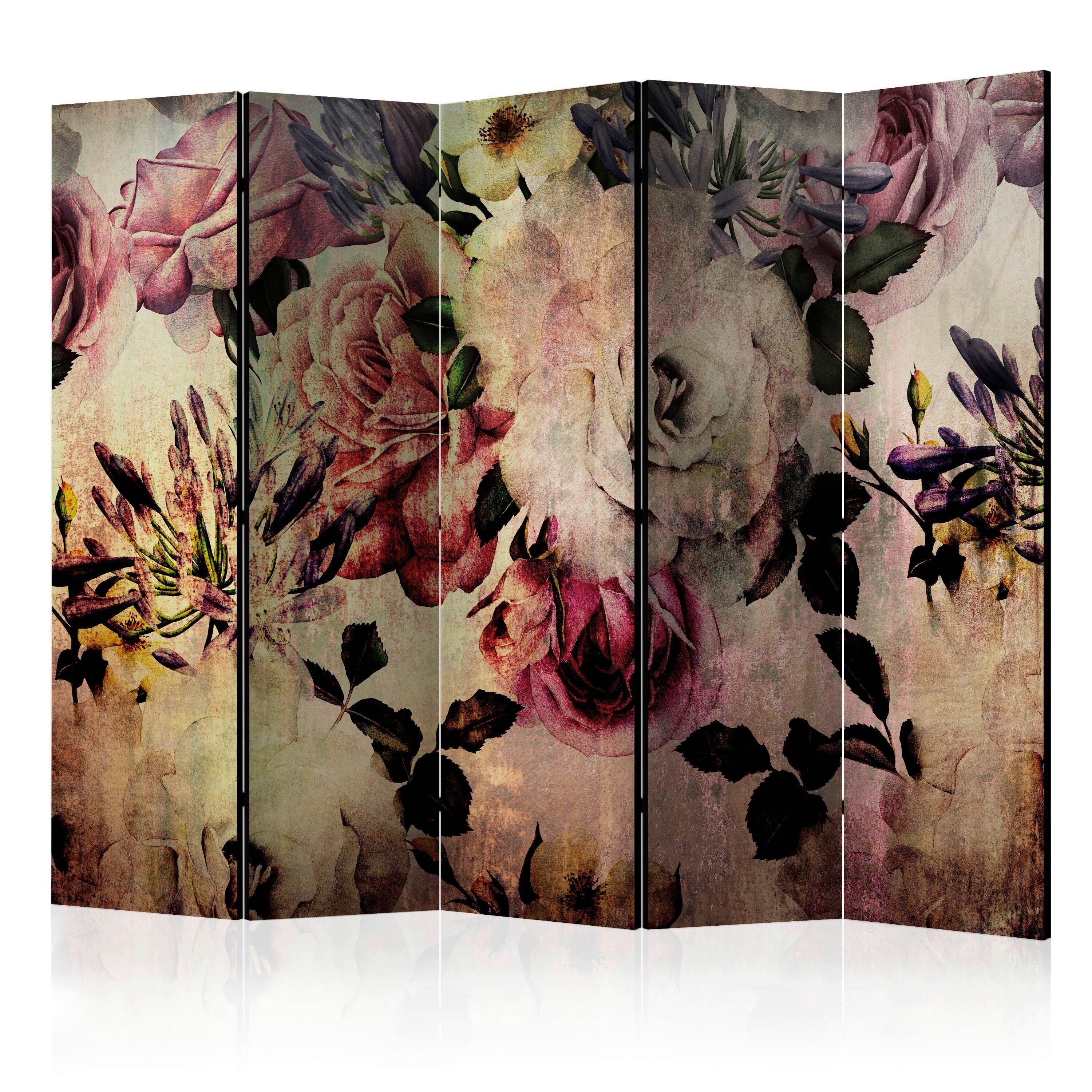 PARAVENT Rosa Beige B: 225 cm - Beige/Rosa, Basics, Holz/Textil (225/172/3cm) - artgeist