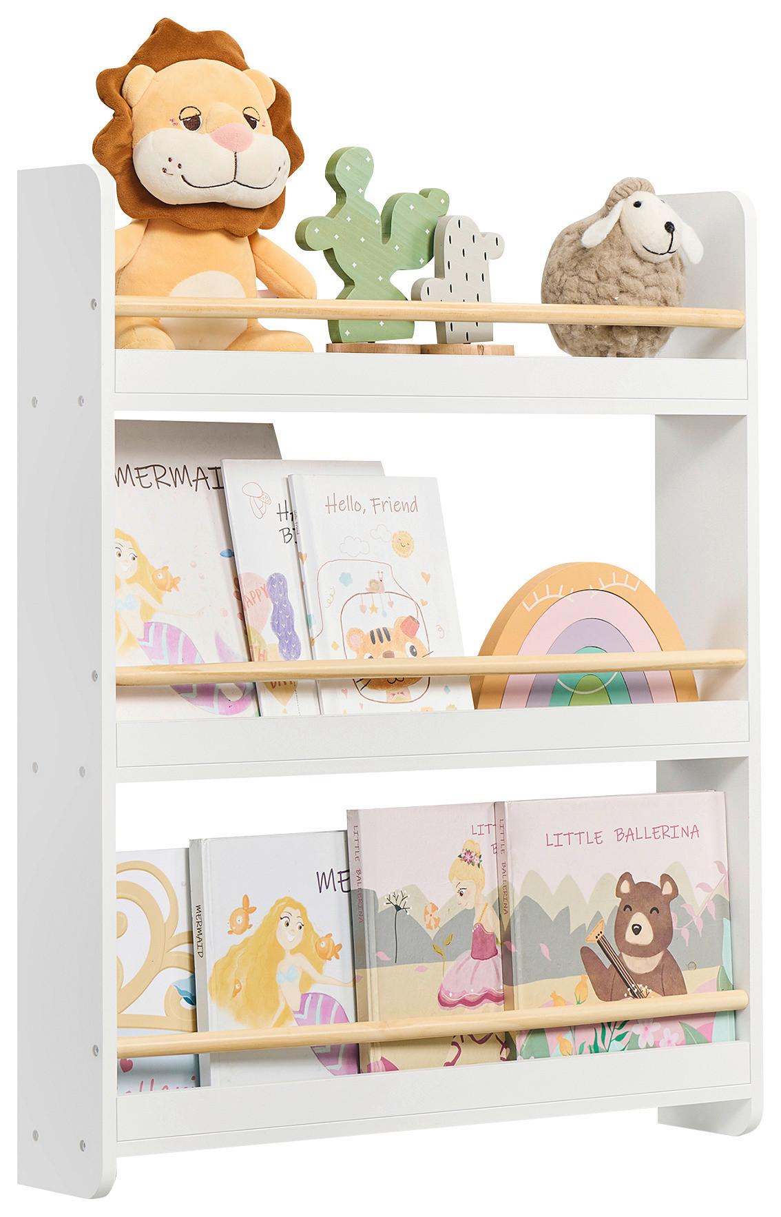 Kinderregal Kid Bookcase Naturfarben/Weiß B: 60 cm - Naturfarben/Weiß, MODERN, Holz/Holzwerkstoff (60/75/12cm) - MID.YOU