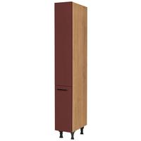 Apothekerschrank Easytouch - Eichefarben/Rot, MODERN, Holzwerkstoff/Metall (30/216,6/58cm) - Nobilia
