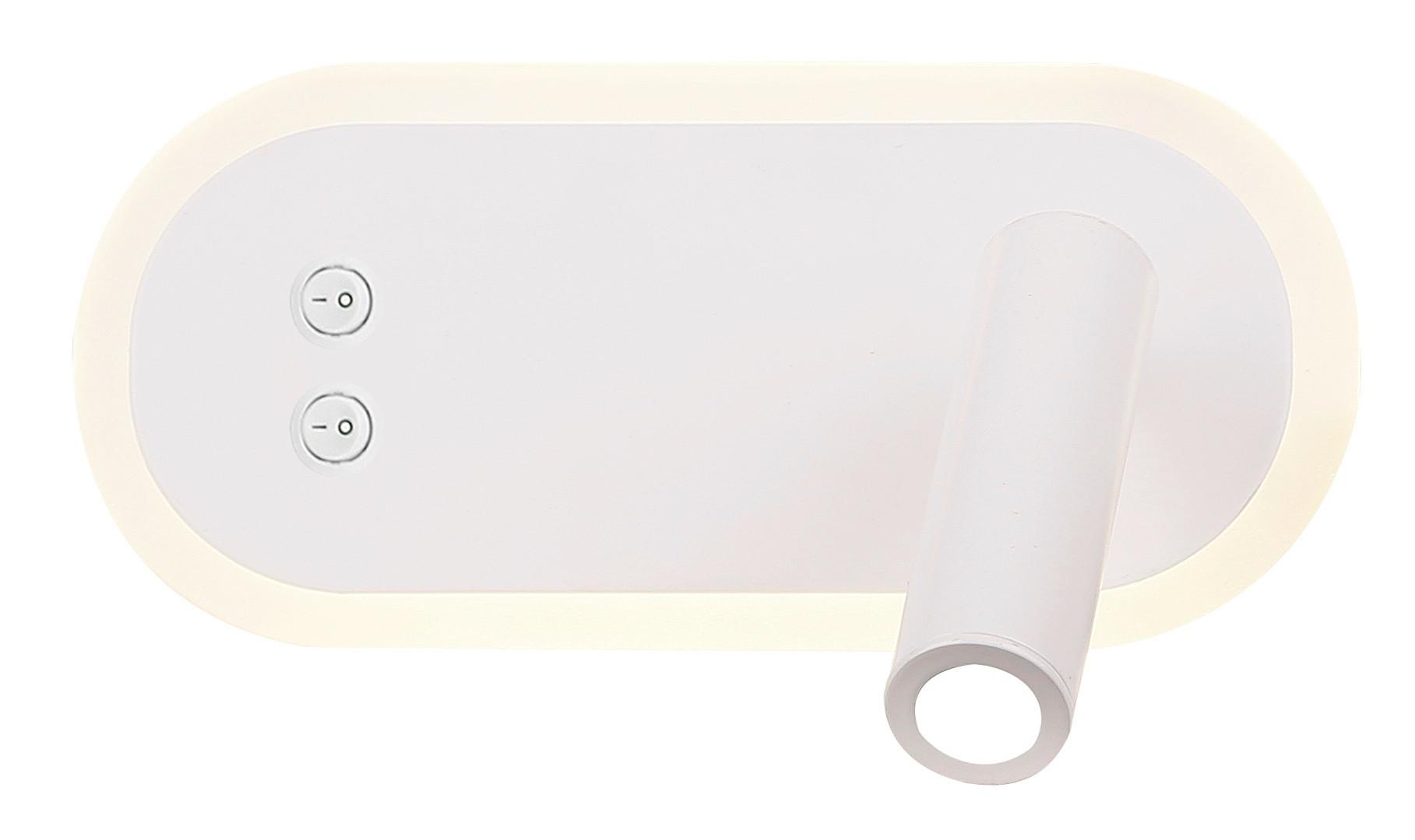 Wandleuchte Miracle - Weiß, KONVENTIONELL, Metall (13/20/9.5cm)