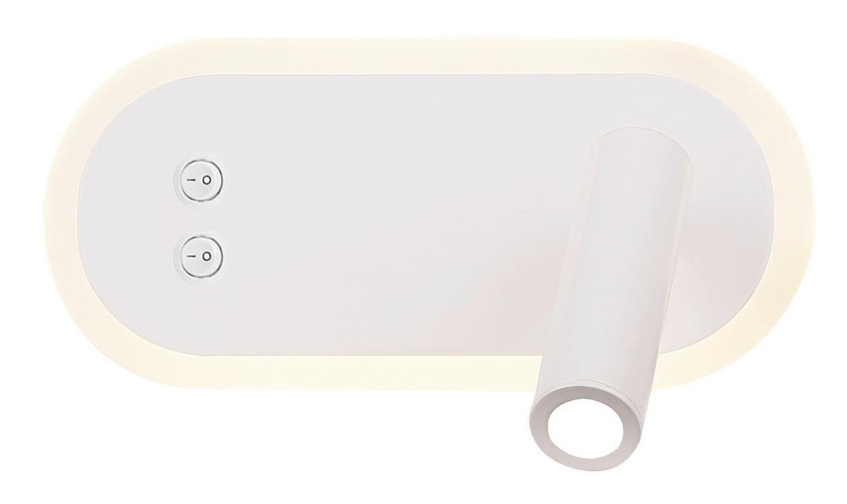 Wandleuchte Miracle - Weiß, KONVENTIONELL, Metall (13/20/9.5cm)