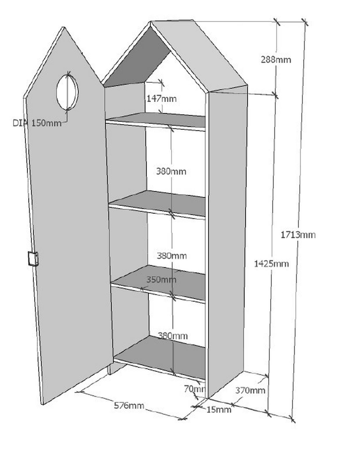 Kinderkleiderschrank Casami - Blau/Weiß, MODERN, Holzwerkstoff (57,6/171,3/37cm) - MID.YOU