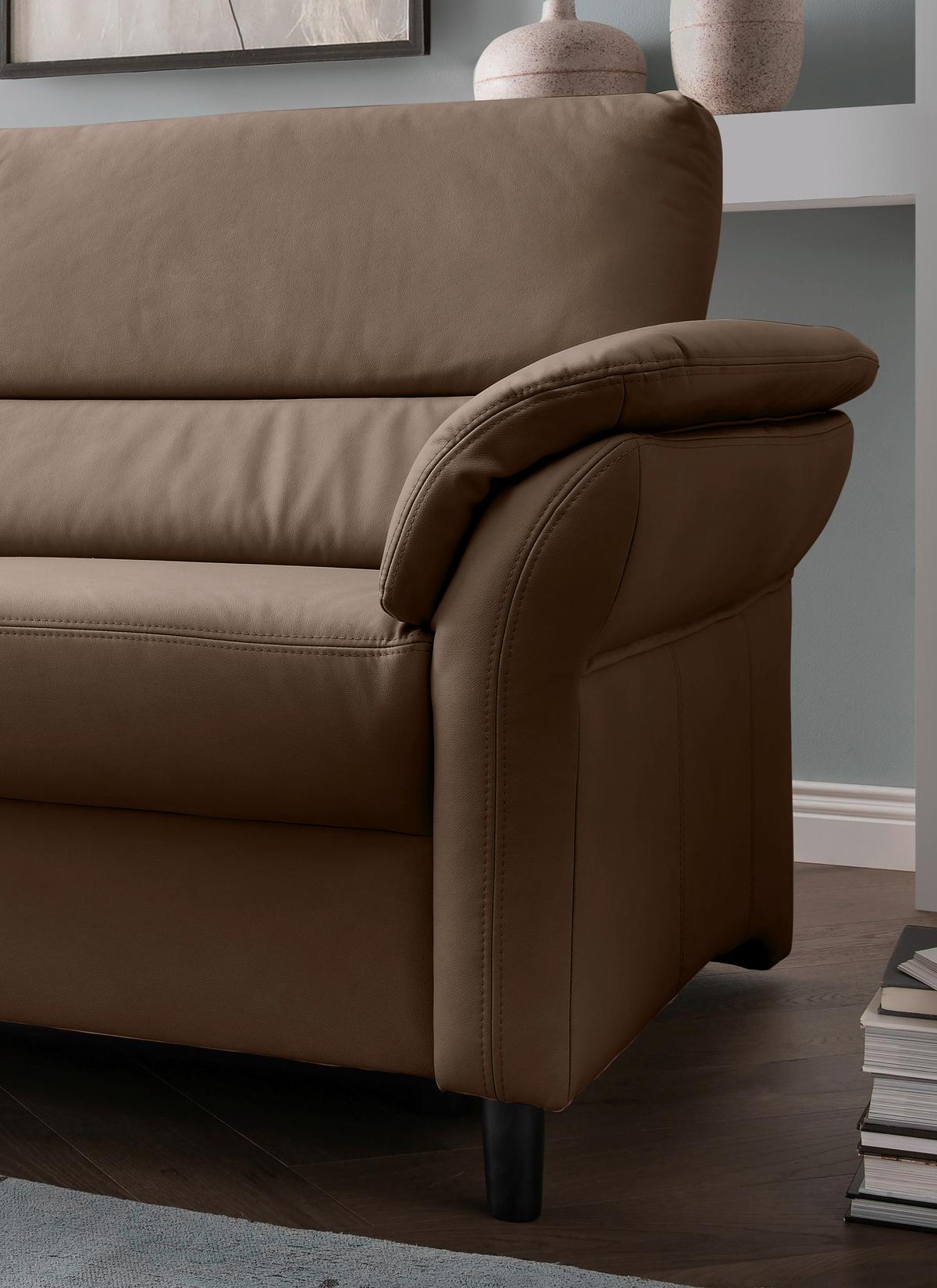 2-Sitzer-Sofa Cavoli, Braun B: 147 cm - Schwarz/Braun, MODERN, Textil (147/90/89cm) - Livetastic