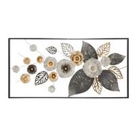 Wanddeko Frame Plus Goldfarben, Grau B: 120 cm - Goldfarben/Grau, Basics, Metall (120/59/7cm)