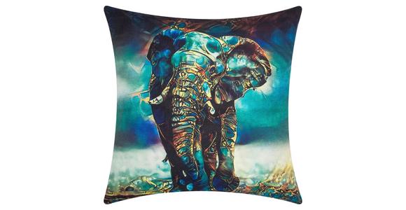 Zierkissen Africa 40x40 Polyester Blau Mit Zipp - Blau, ROMANTIK / LANDHAUS, Textil (40/40cm) - James Wood