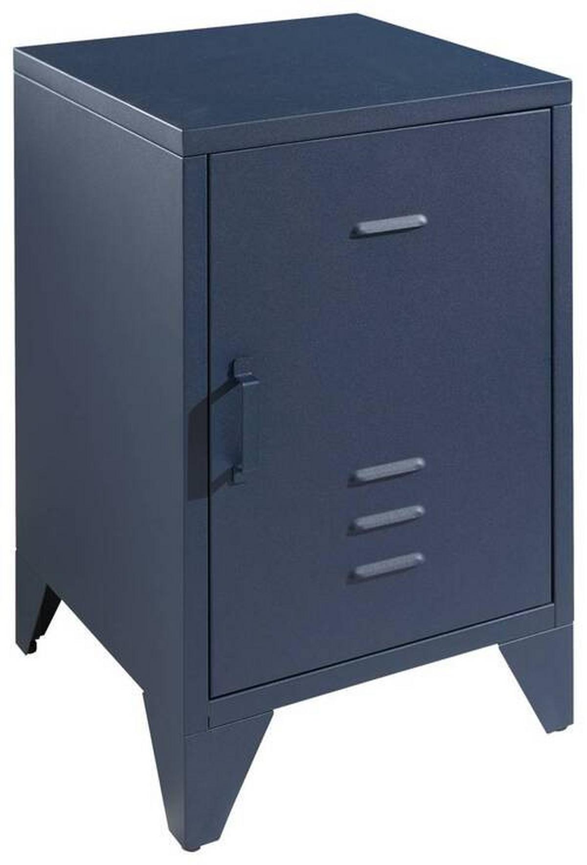 Nachtkästchen Bronxx Blau B: 40cm - Blau, MODERN, Metall (40/60/40cm) - MID.YOU