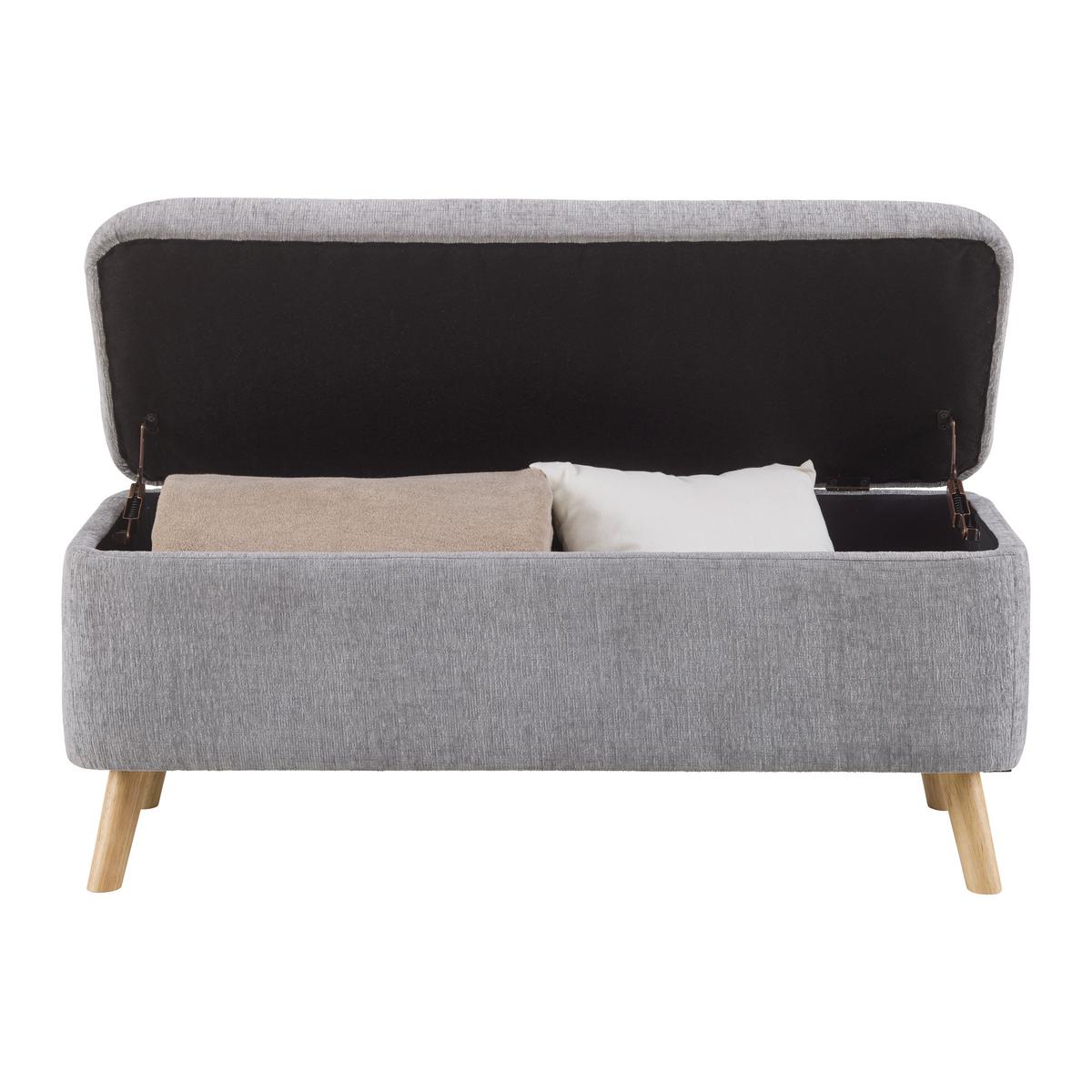 SEDACÍ LAVICE JENSON -EXKLUSIV- - šedá/přírodní barvy, Moderní, dřevo/textil (100/43/40cm) - Mömax