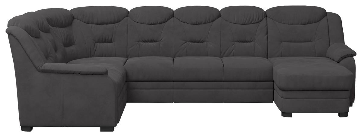 Wohnlandschaft Marcus - Anthrazit/Schwarz, Basics, Textil (330/99/211cm) - MID.YOU