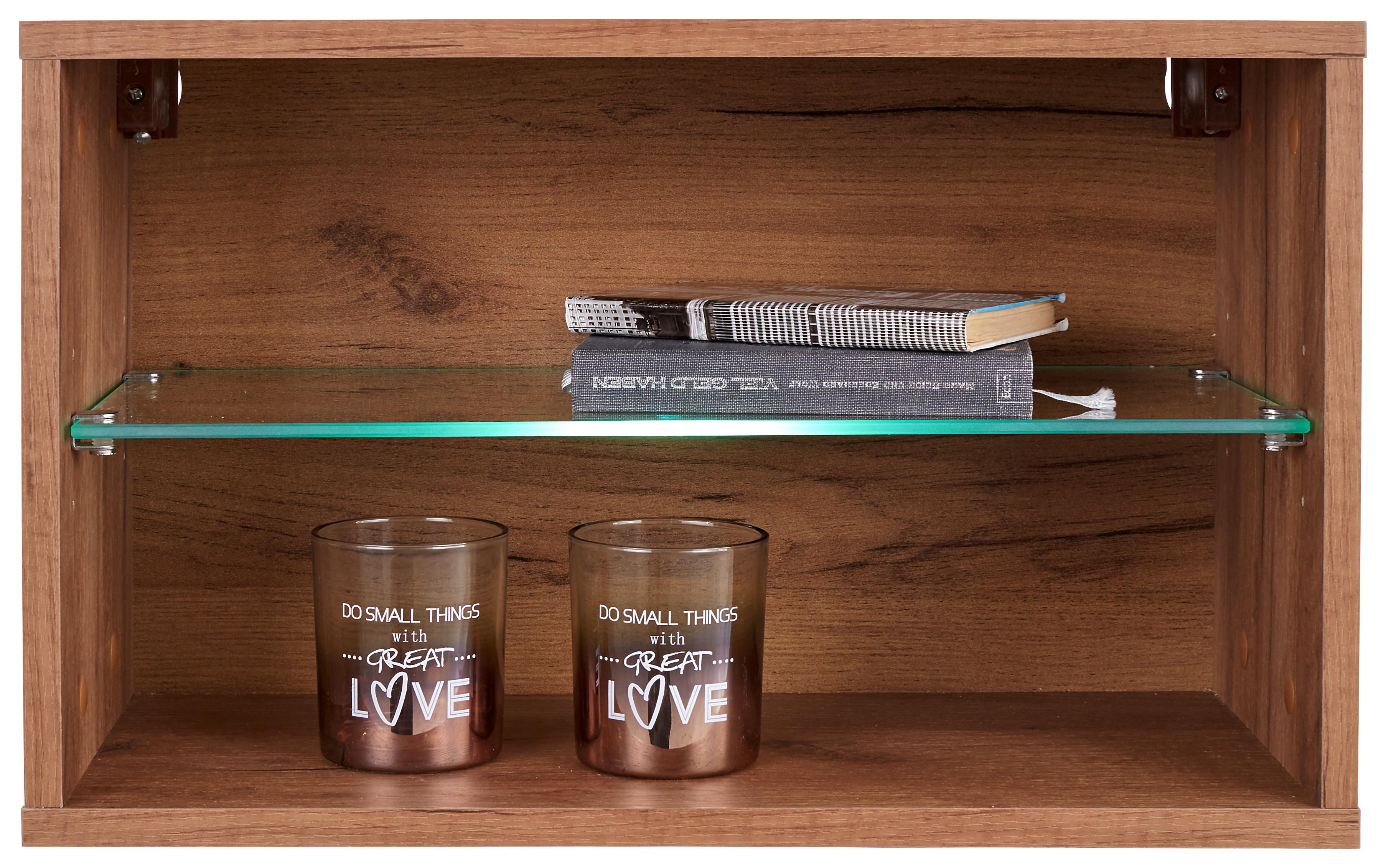 Függesztett Elem Avensis New Typ144 - tölgyfa színű, Konventionell, faalapú anyag/üveg (56/34/25cm) - Luca Bessoni