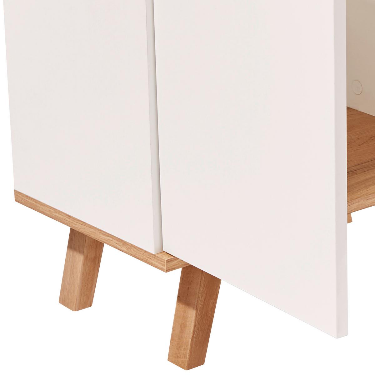 Spodní skříňka Turin šířka 60cm - bílá/dub wotan, Moderní, kov/dřevo (60/60/30cm)