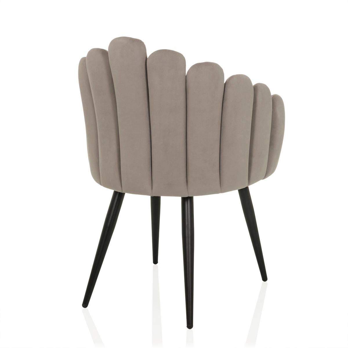 Armlehnstuhl Scallore Grau B: 63 cm - Grau, MODERN, Textil/Metall (63/84/56cm) - MID.YOU