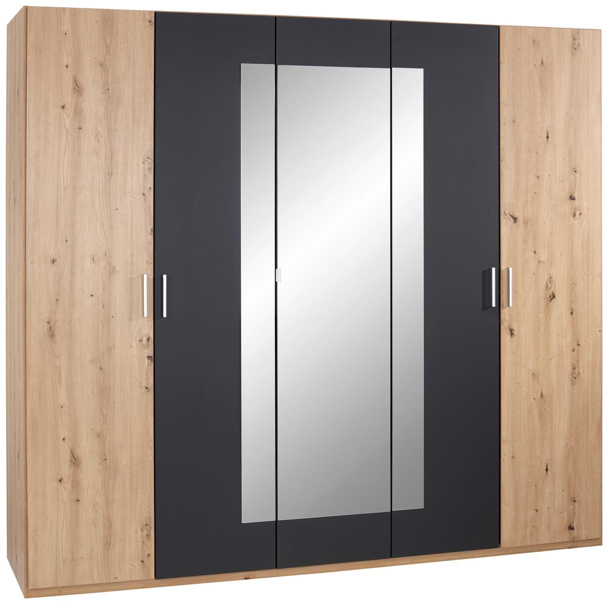 Komplett Hálószoba Szett Katrin *top Ár* - grafitszürke/tölgyfa színű, Konventionell, faalapú anyag - Best Price