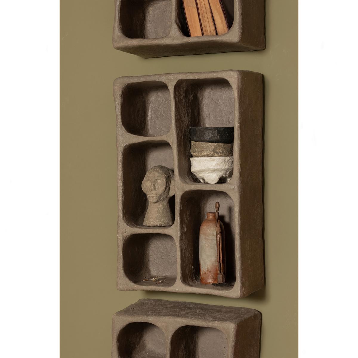 WANDREGAL Clay Grau B: 45cm - Grau, Design, Papier (45/70/23cm) - Livetastic