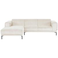 Ecksofa Erno Beige S: 262 Cm - Beige/Schwarz, Design, Textil (262/183cm) - MID.YOU