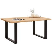 Esstisch Wood 160x75 Cm Eiche - Schwarz/Naturfarben, KONVENTIONELL, Holz/Metall (160/75/90cm) - James Wood