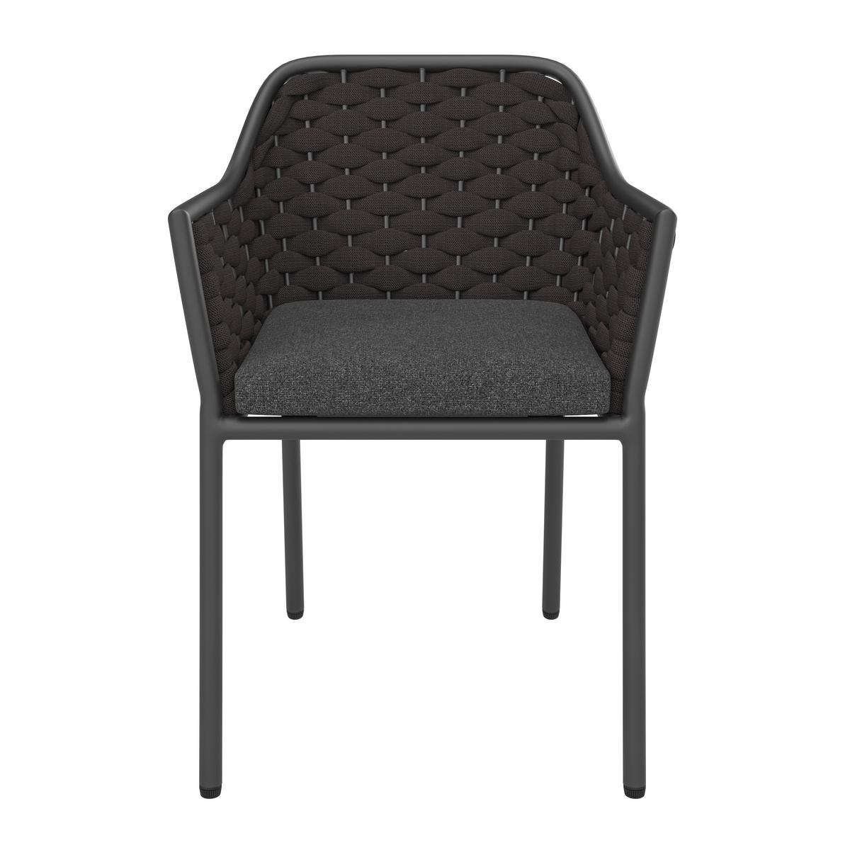 ZÁHRADNÁ STOLIČKA LOUISA - antracitová, Modern, kov/textil (57/79/58cm) - Mömax