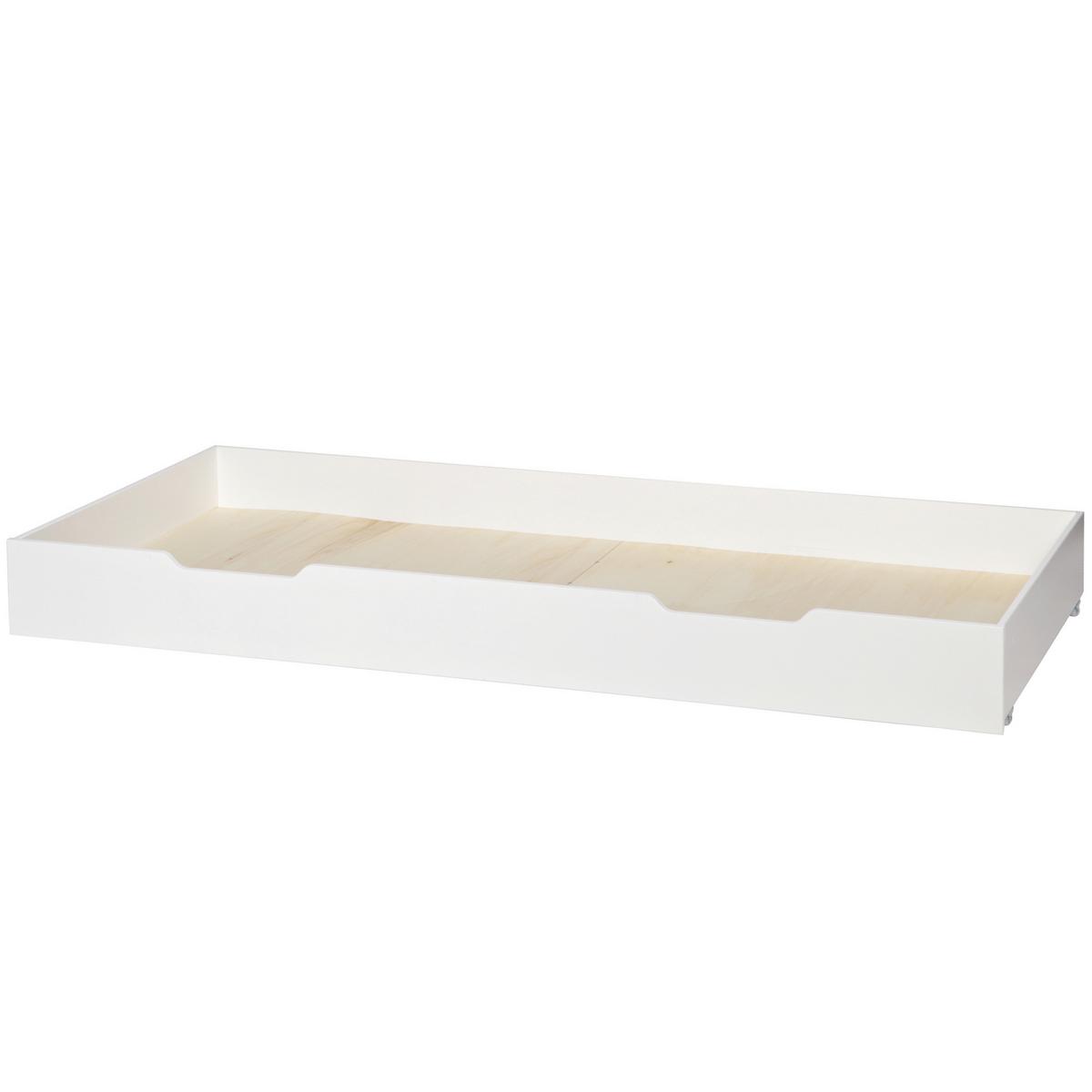 BETTSCHUBKASTEN Nikki Weiß B: 198cm - Weiß, Basics, Holz (198/20/94cm) - MID.YOU