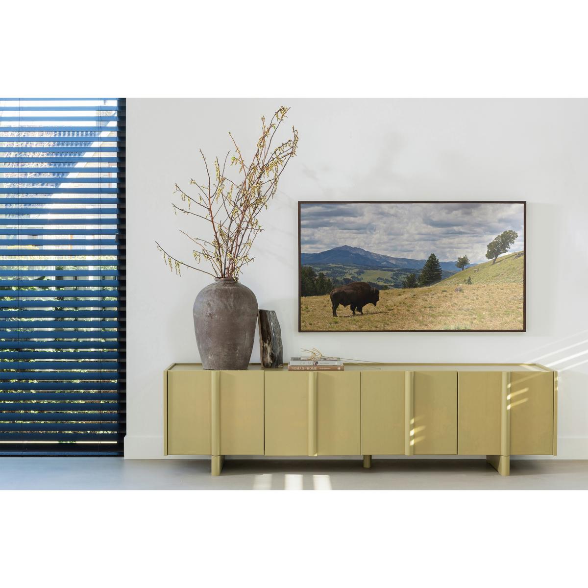 Lowboard Basu Grün B: 200cm - Grün, Design, Holz (200/53/46cm) - Livetastic