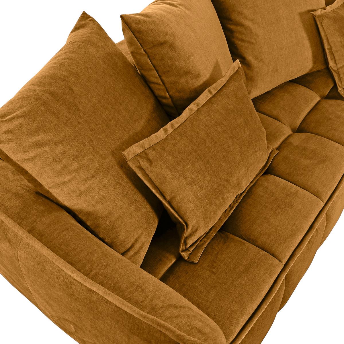 Schlafsofa Meyford - Senfgelb/Schwarz, KONVENTIONELL, Textil (250/70/118cm) - MID.YOU