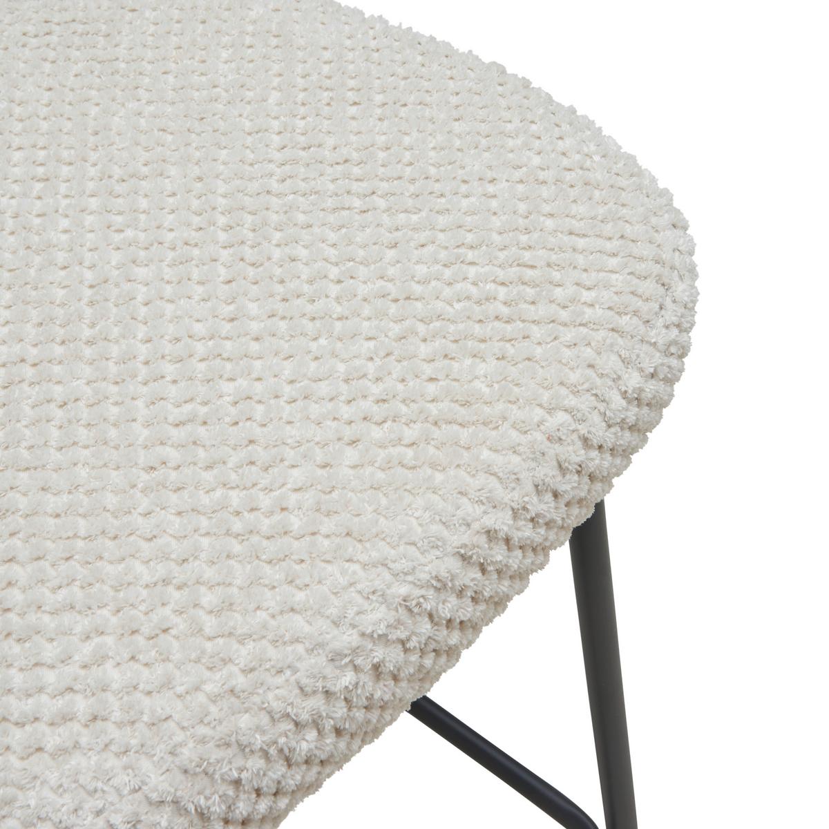 Barhocker Paris - Beige/Schwarz, LIFESTYLE, Holz/Textil (55/101/59cm) - Livetastic