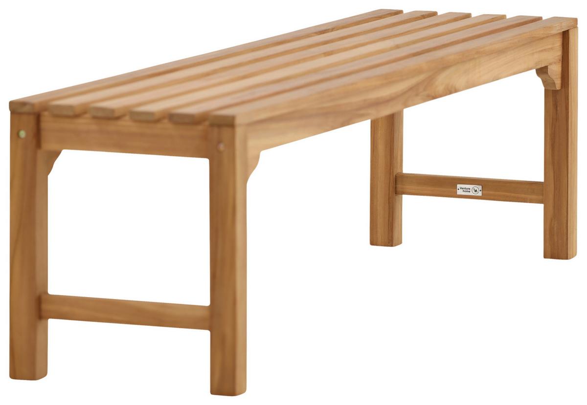 Gartenbank Kenya - Teakfarben, KONVENTIONELL, Holz (150/45/40cm) - Gardenson