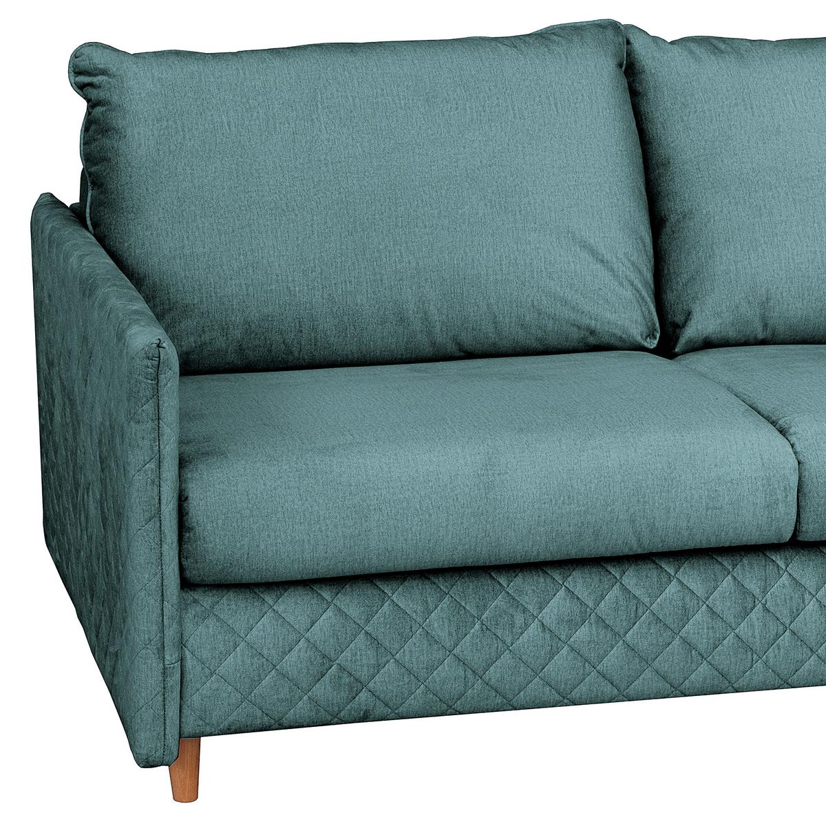 Schlafsofa Sana Graublau B: 175 cm - Graublau/Naturfarben, Design, Textil (175/95/103cm) - Livetastic