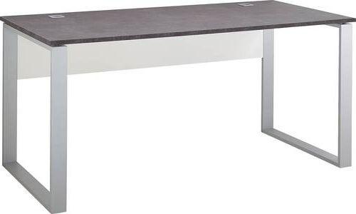 Schreibtisch B 158 H 75 cm Gw-Altino, Graphitfarben/Weiß - Graphitfarben/Weiß, KONVENTIONELL, Holzwerkstoff/Metall (158/75/79cm) - Germania