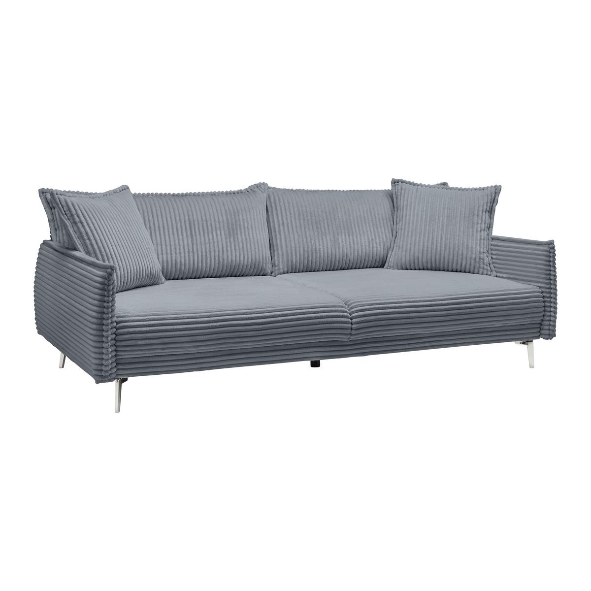 Veľká pohovka Kiss KISS -TOP- - čierna/chrómová, Modern, kov/drevo (241/90/117cm) - Mömax
