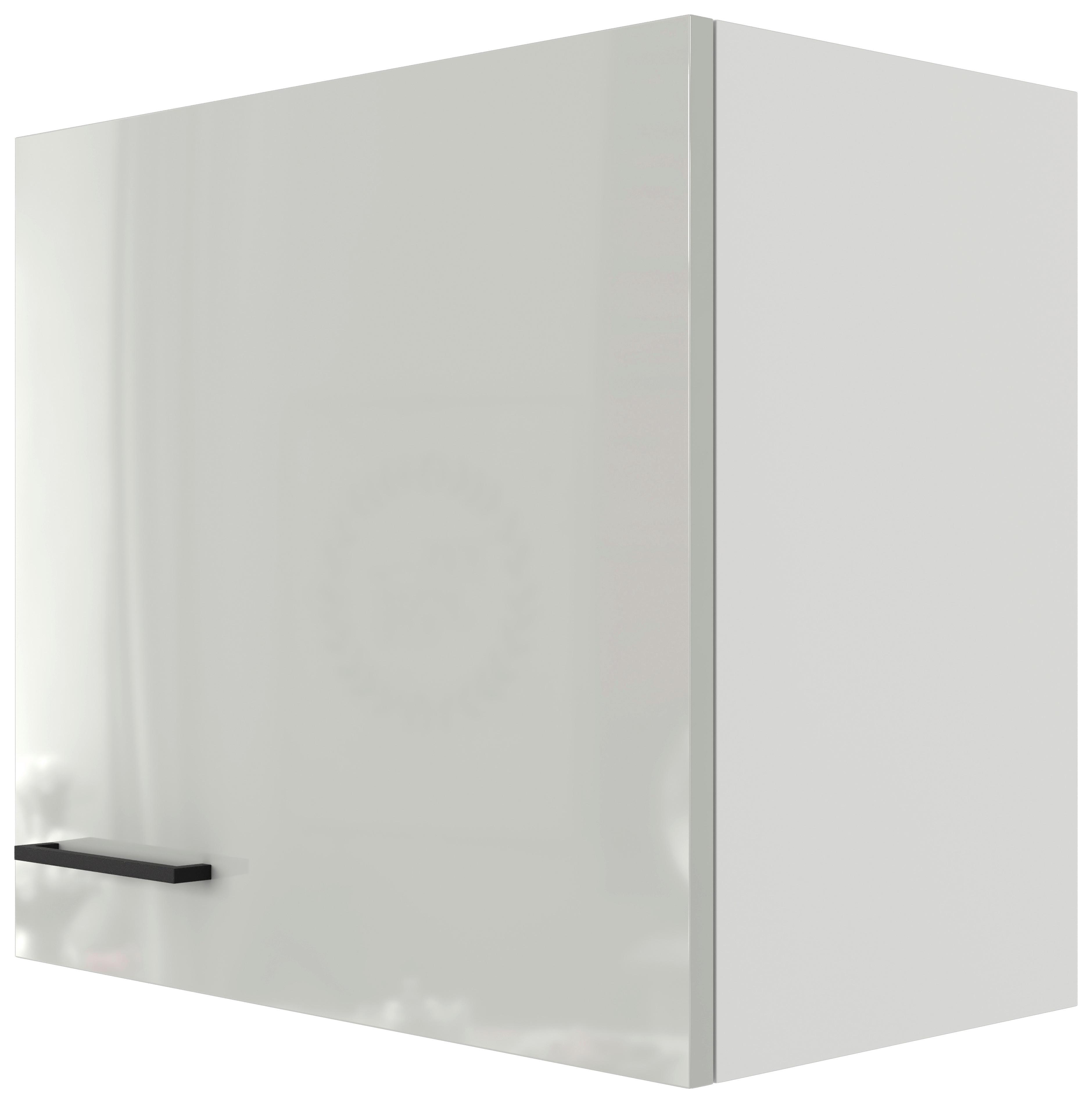 Kuchyňská horní skříňka LEVI - šedá/černá, Moderní, kov/kompozitní dřevo (60/54/32cm) - FlexWell