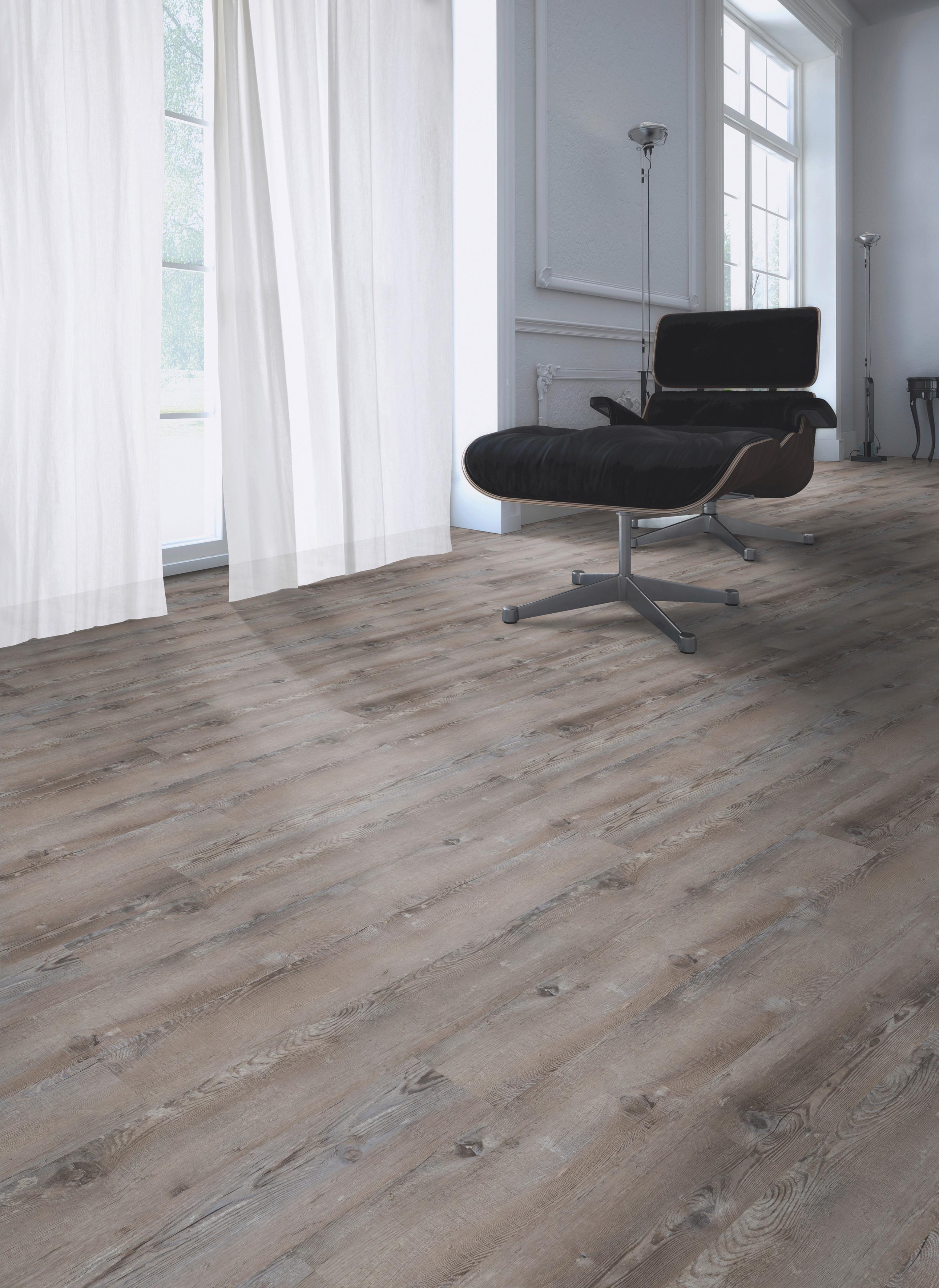 Designboden Kieferfarben Landhausdiele Stärke 2,5mm - Kieferfarben, Basics, Kunststoff (121.9/18.4/0.25cm)