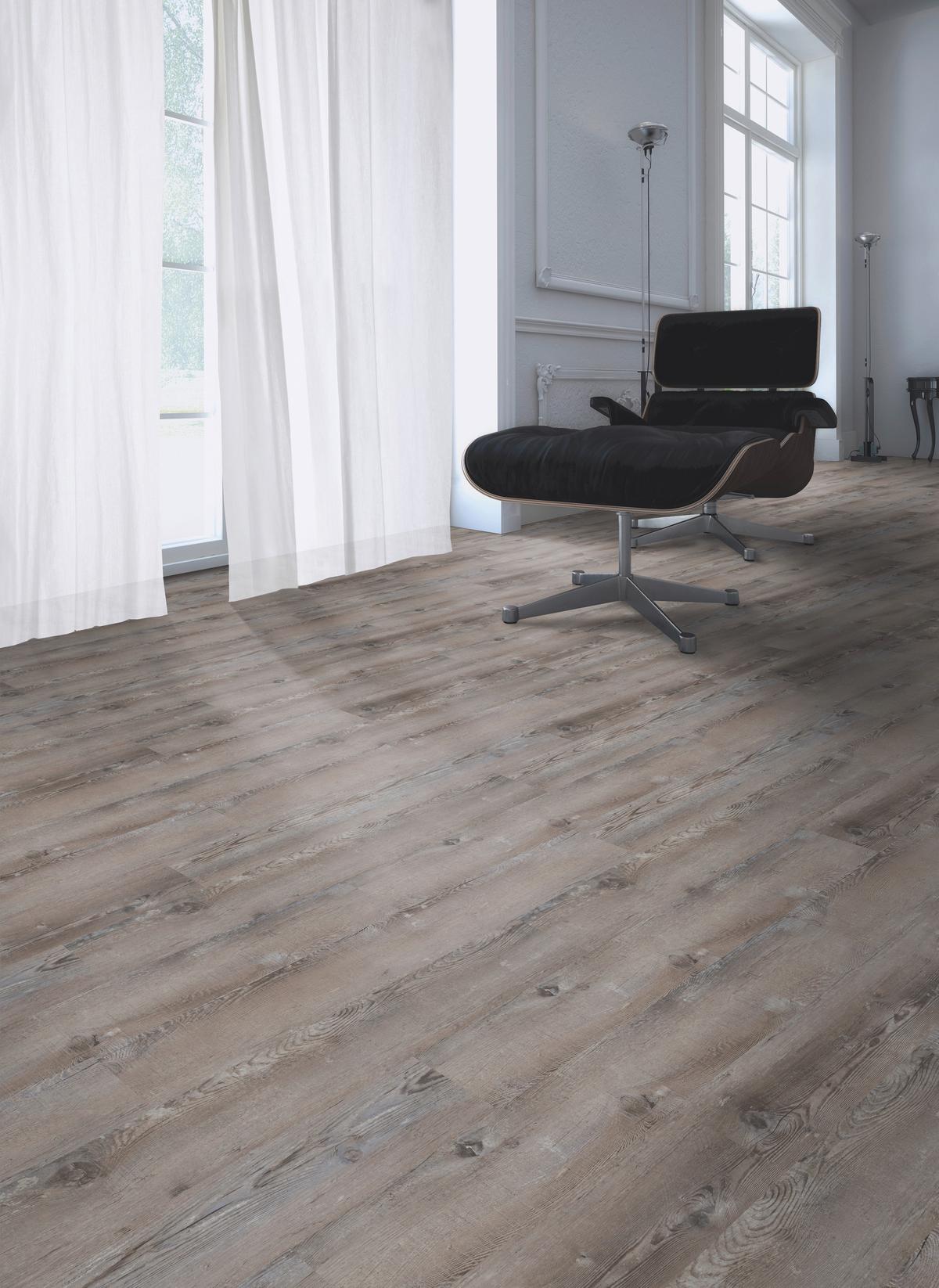 Designboden Kieferfarben Landhausdiele Stärke 2,5mm - Kieferfarben, Basics, Kunststoff (121.9/18.4/0.25cm)