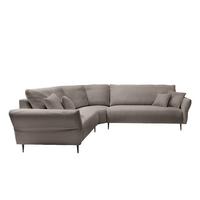 Ecksofa Vanilla Graubraun S: 256x294 Cm - Graubraun/Schwarz, Design, Textil (256/294cm) - Livetastic