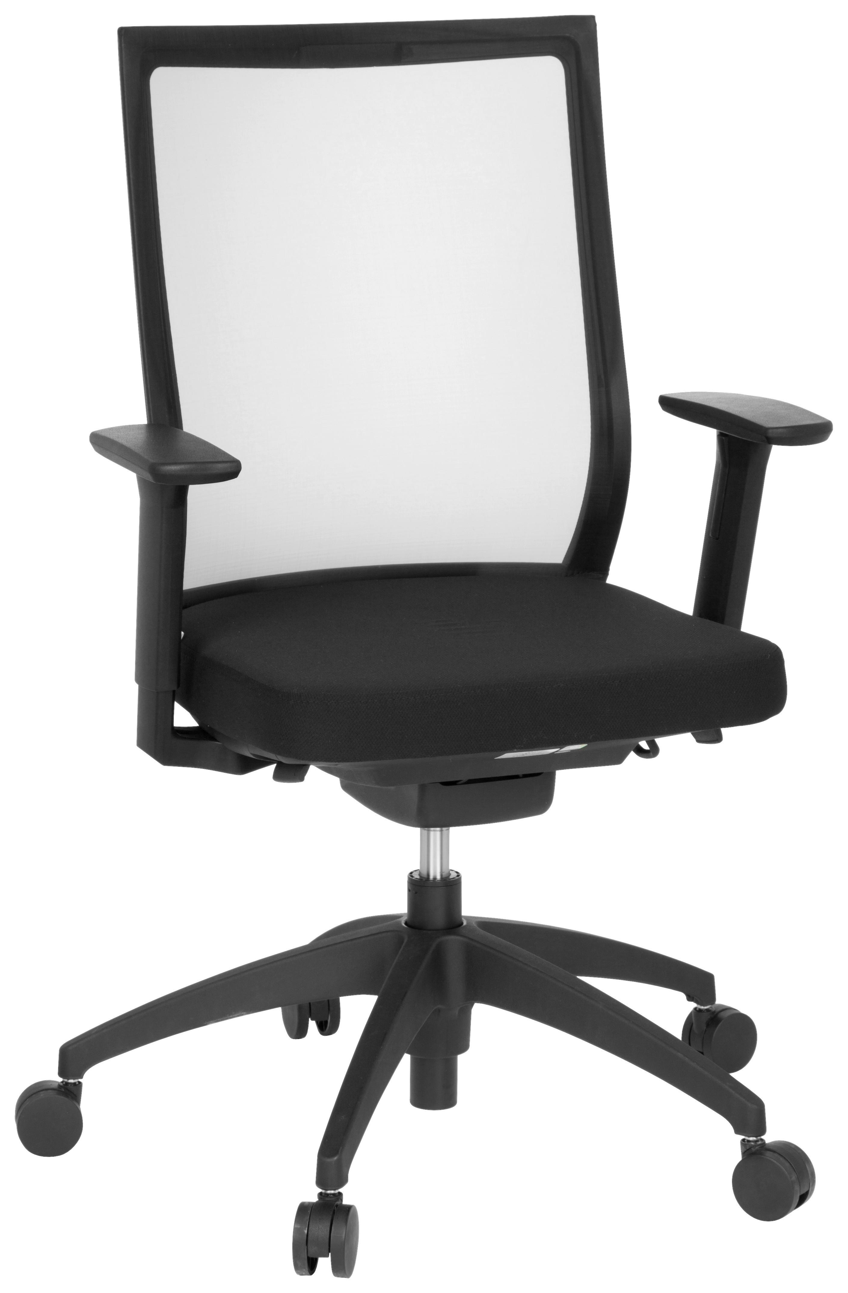 Drehstuhl Aspen Schwarz - Chromfarben/Schwarz, MODERN, Kunststoff/Textil (63/106/55cm) - MID.YOU