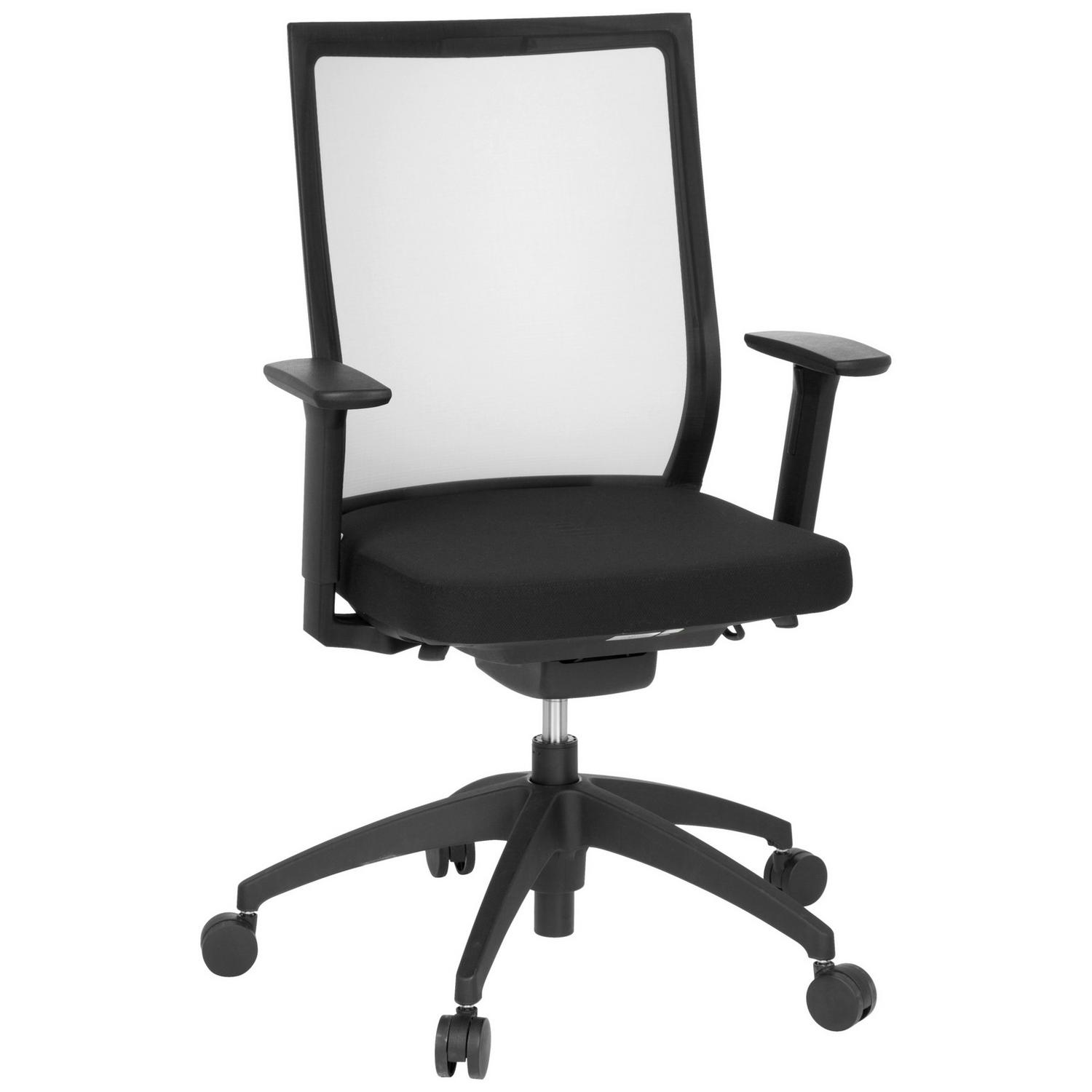 Drehstuhl Aspen Schwarz Schwarz, Chromfarben 63x106x55 cm