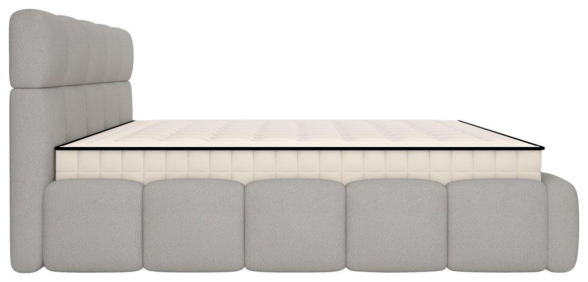 Polsterbett Cloudy mit Matratze Champagner, Lf: 160x200 cm - Champagner, Trend, Holz/Holzwerkstoff (160/200cm) - Luca Bessoni