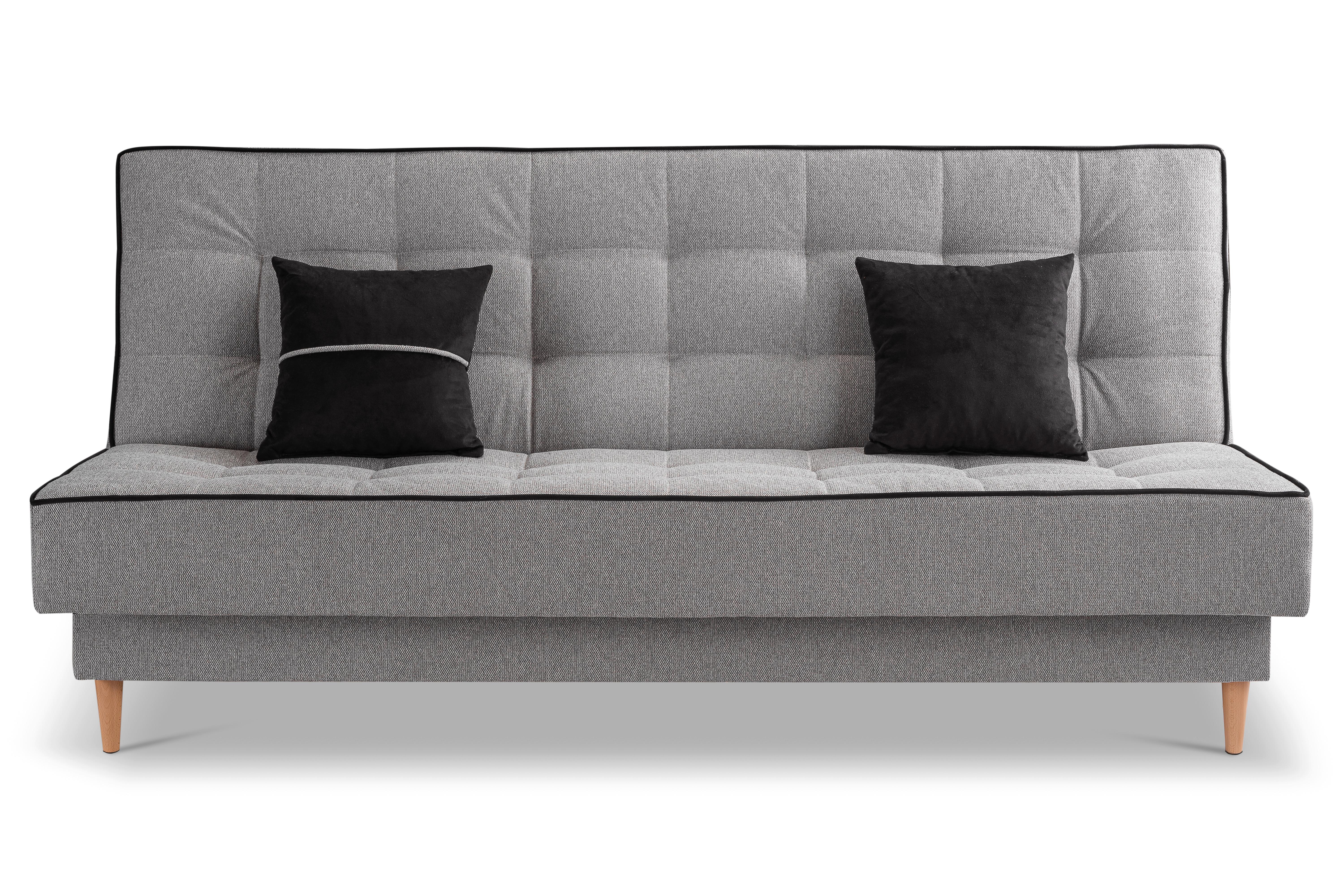Schlafsofa Bono Hellgrau B: 199cm - Hellbraun/Hellgrau, Basics, Holz/Textil (199/91/91cm) - MID.YOU