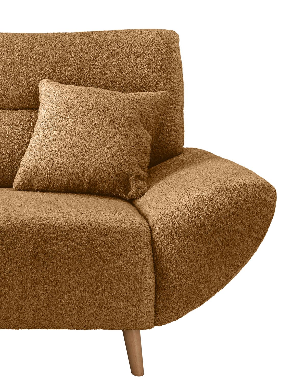 Ecksofa Drago Goldfarben S: 166x290 cm - Wildeiche/Goldfarben, KONVENTIONELL, Textil (166/290cm) - Sadena