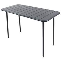 Gartentisch Sumila Schwarz L 110 cm - Schwarz, MODERN, Kunststoff/Metall (110/55/72cm) - Ambia Garden