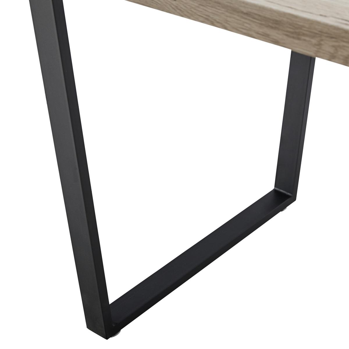 Jedálenský stôl Dave 160x90 cm - čierna/farba duba, Modern, kov/drevo (160/90/76cm) - Modern Living