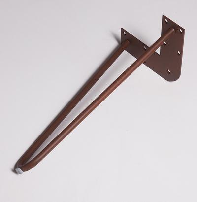 Bankgestell B: 40 cm Rostfarben Bankgestell in Hairpin-Form