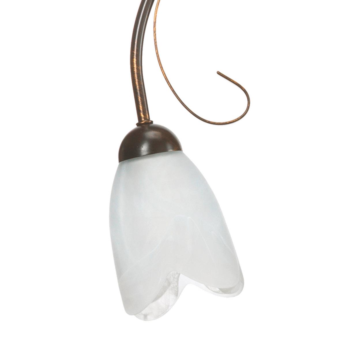 Deckenleuchte Odino Bronzefarben D: 60 cm - Bronzefarben, KONVENTIONELL, Glas/Metall (60/15cm)