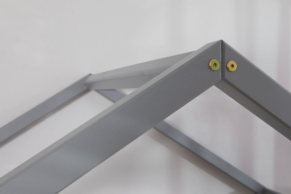 Hausbett Lou Hellgrau B: 120 Cm - Hellgrau/Naturfarben, MODERN, Holz (120/200cm) - MID.YOU