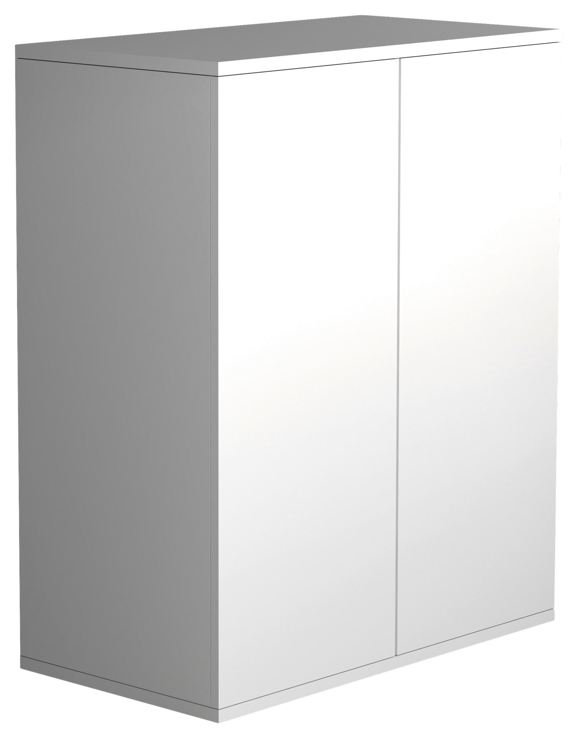 Kommode Dalrosa Weiß - Anthrazit/Weiß, MODERN, Holzwerkstoff (60/73/32cm) - MID.YOU