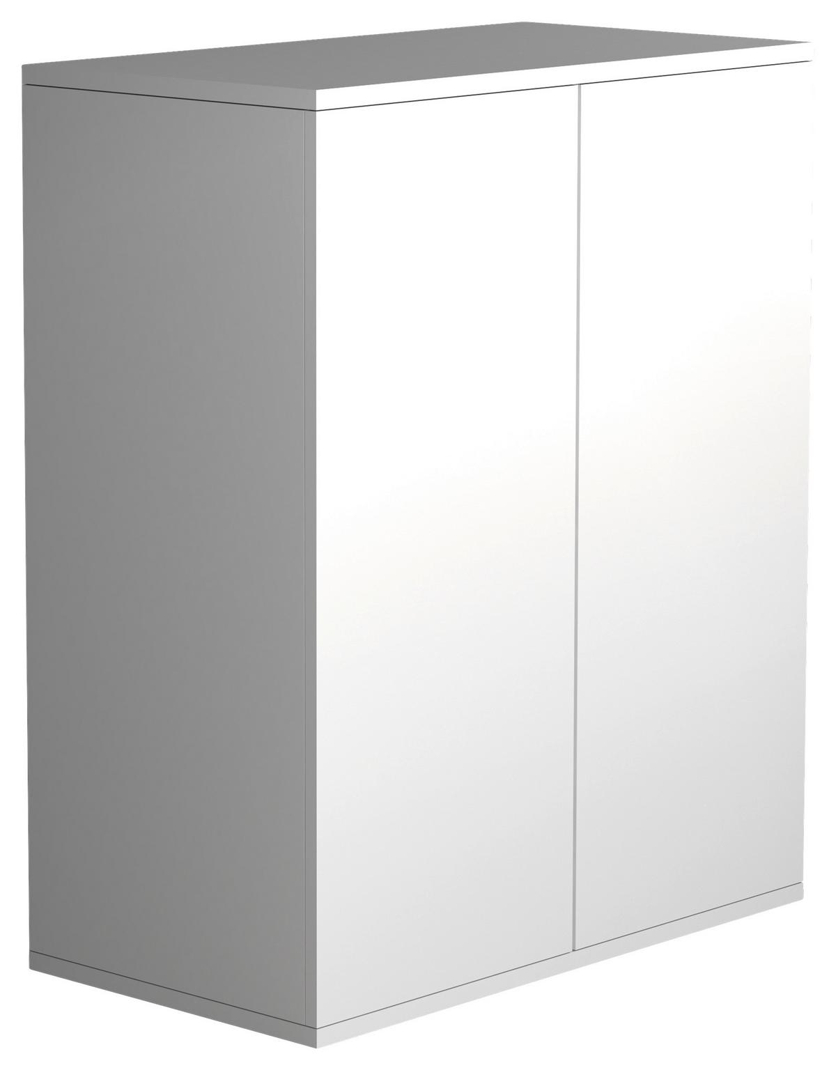 Kommode Dalrosa Weiß - Anthrazit/Weiß, MODERN, Holzwerkstoff (60/73/32cm) - MID.YOU