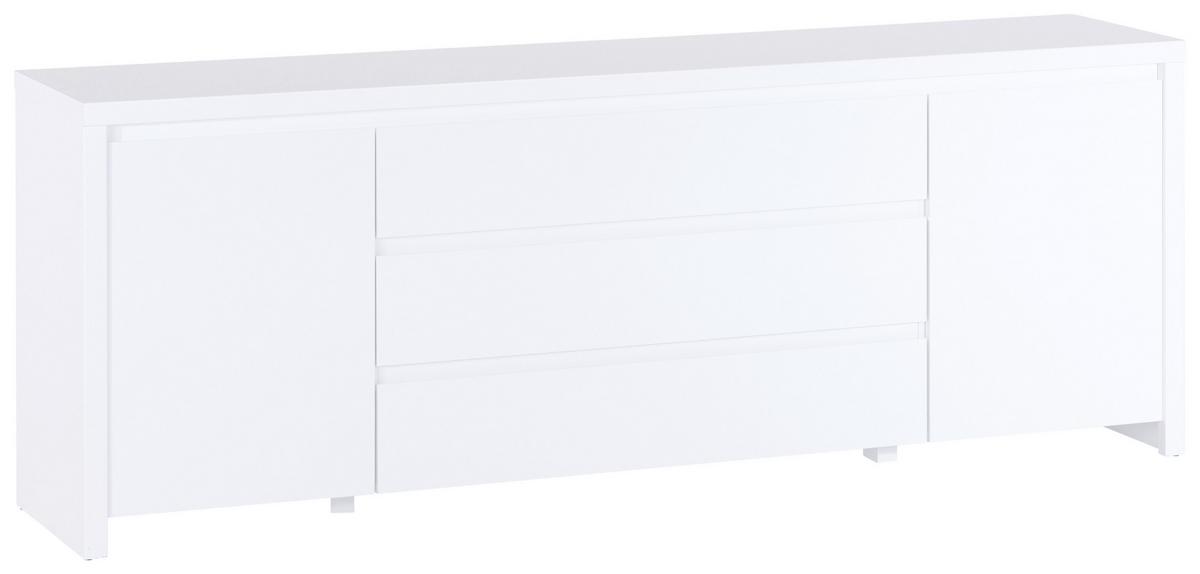 Kommode Larios B: 190 cm Weiß - Weiß, MODERN, Holzwerkstoff (190/71/40cm)