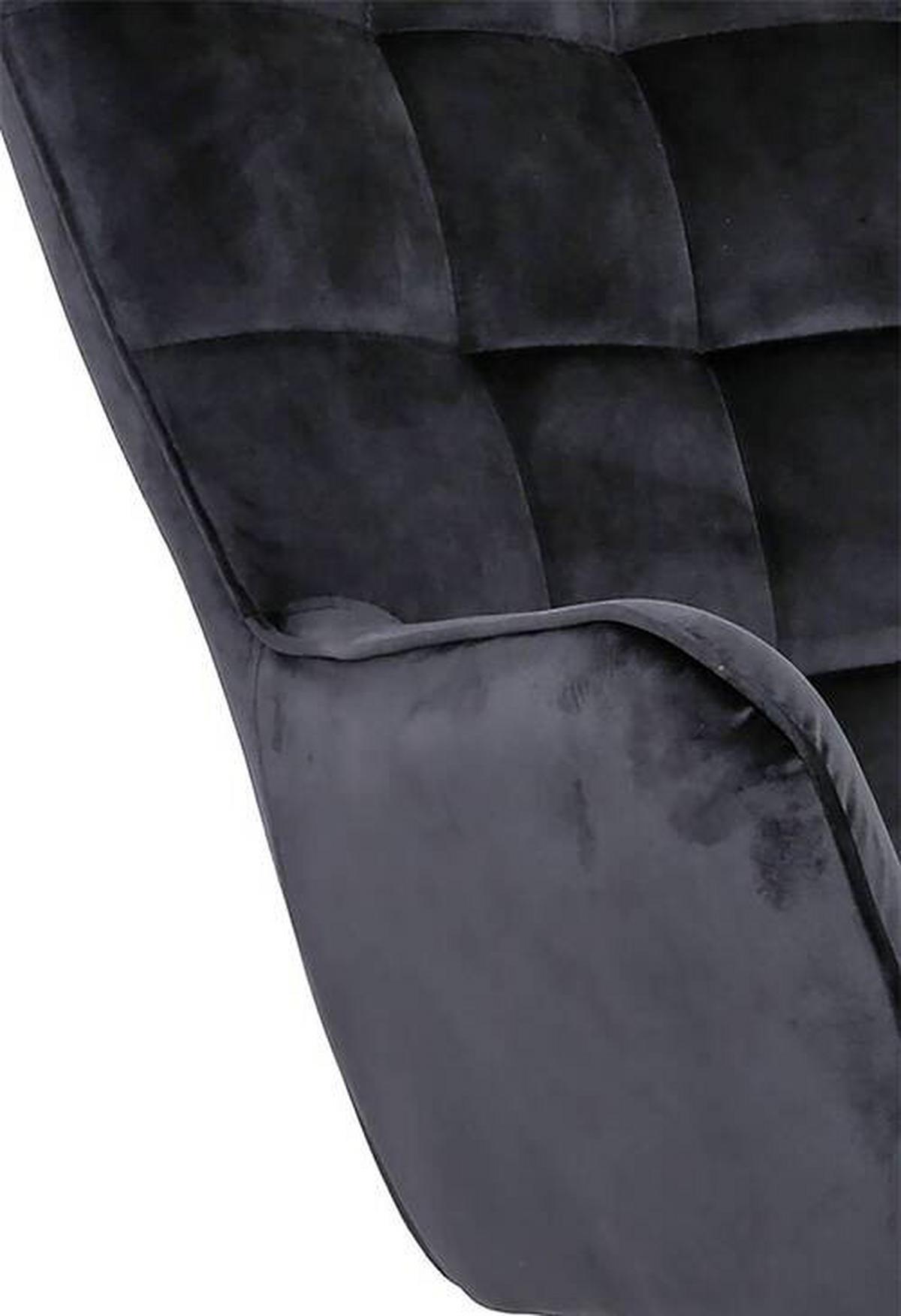 Schaukelstuhl mit Armlehnen Richie Echtholz/Samt Schwarz - Buchefarben/Schwarz, MODERN, Holz/Textil (72/92/92cm) - MID.YOU
