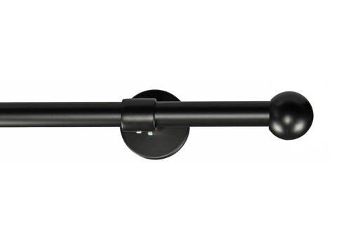 Vorhangstange Schwarz, 320 Cm - Schwarz, KONVENTIONELL, Metall (320cm)