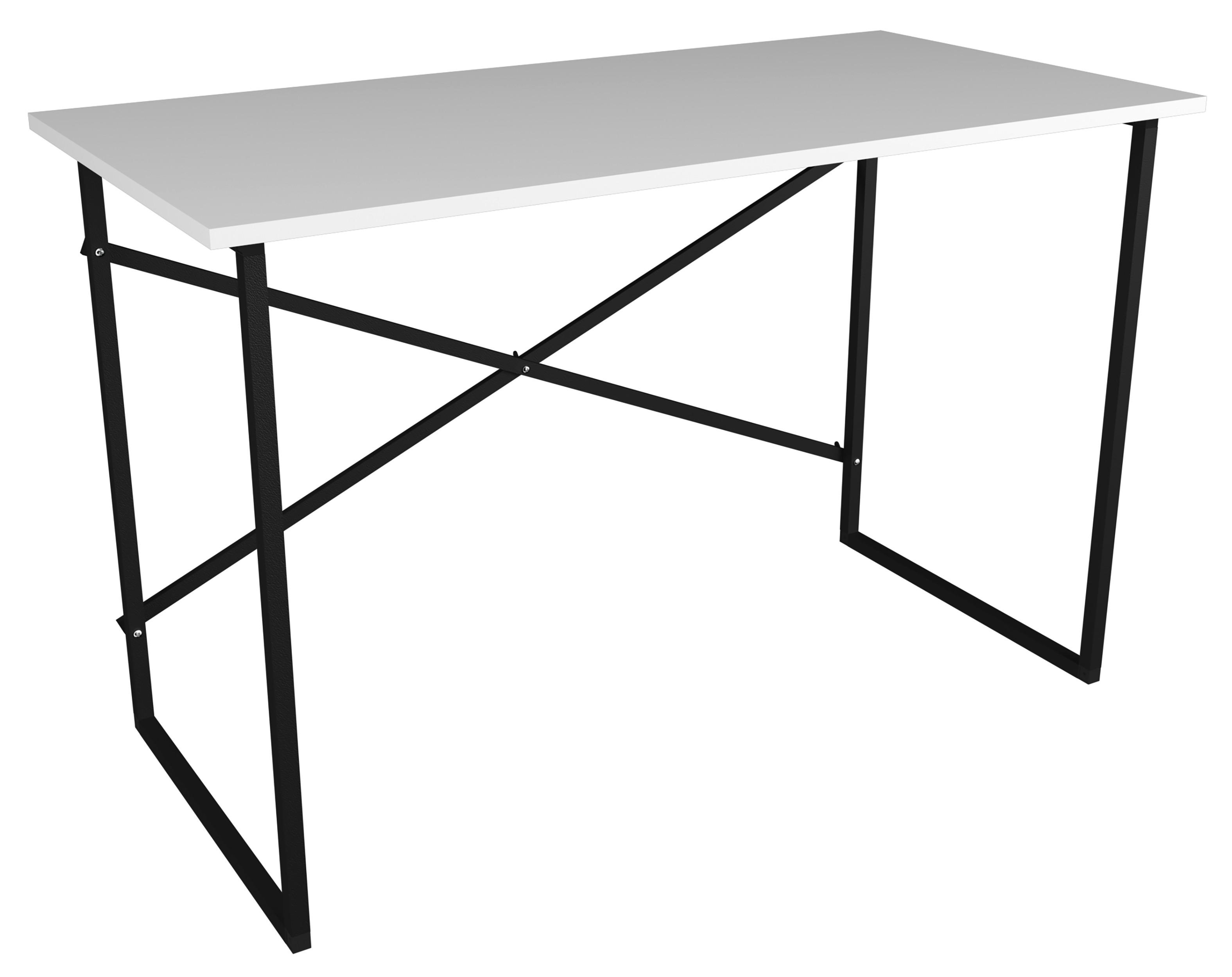 Schreibtisch Insasi Anthrazit Dekor B: 90cm - Anthrazit/Schwarz, Design, Holzwerkstoff/Metall (90/75/50cm) - MID.YOU