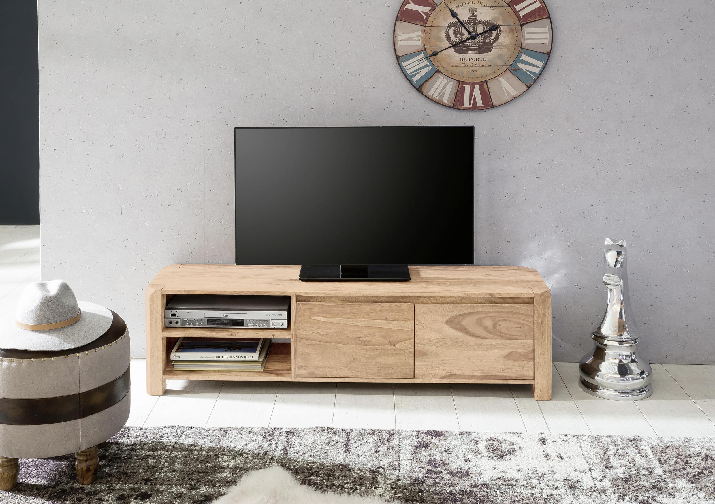 Lowboard Boha B: 140 cm Akazie Massiv - Akaziefarben, Design, Holz (140/40/35cm) - MID.YOU